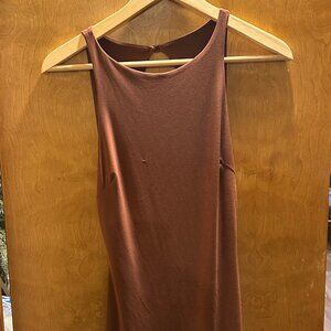 Windsor Dusty Rose Midi Length Open Back Sleeveless Dress Size‎ Medium Stretchy